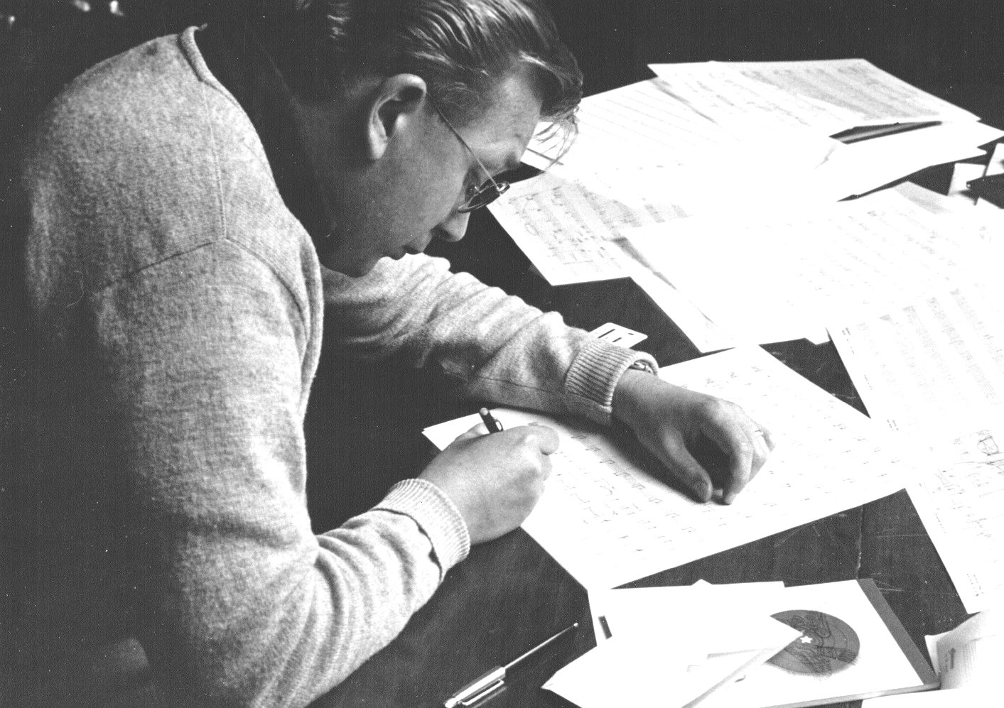 Warren Benson composing